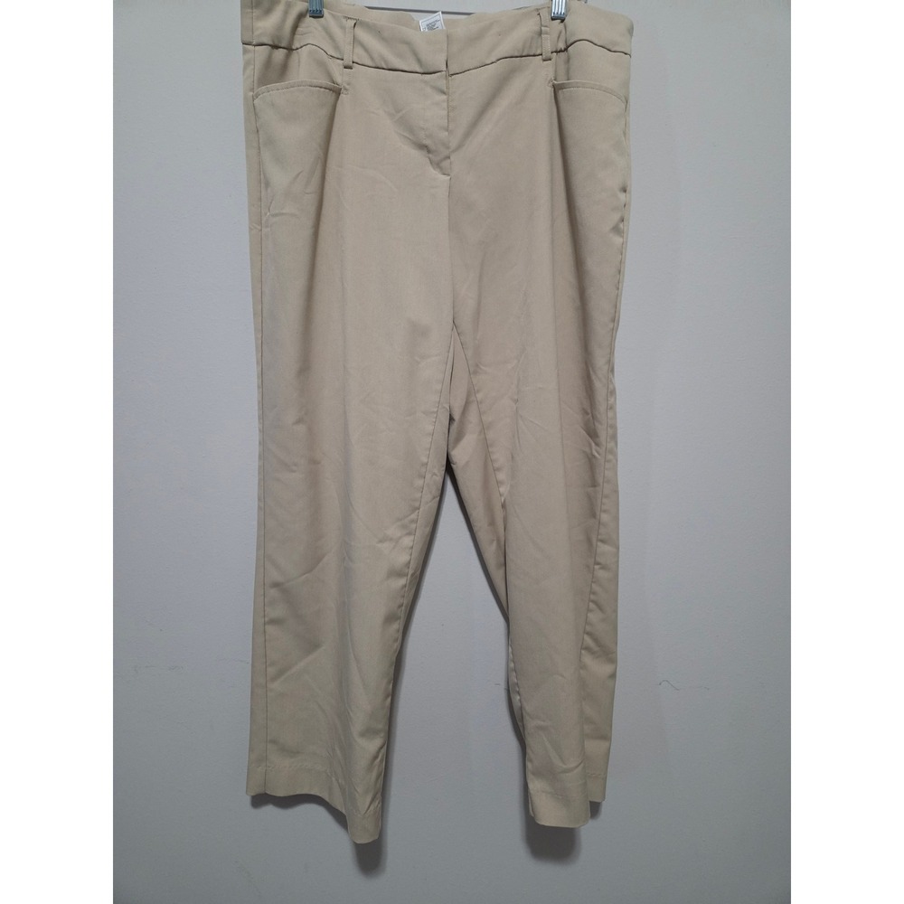 Just My Size JMS Women‎ Petite 18W Dress Pants Tan Whipped Latte J488 Plus Size
